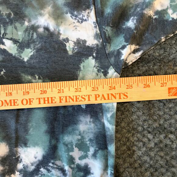 Onzie Flow Boyfriend Sweatshirt OS Evergreen Tie Dye High Low Comfy Cozy NWT - Picture 4 of 8